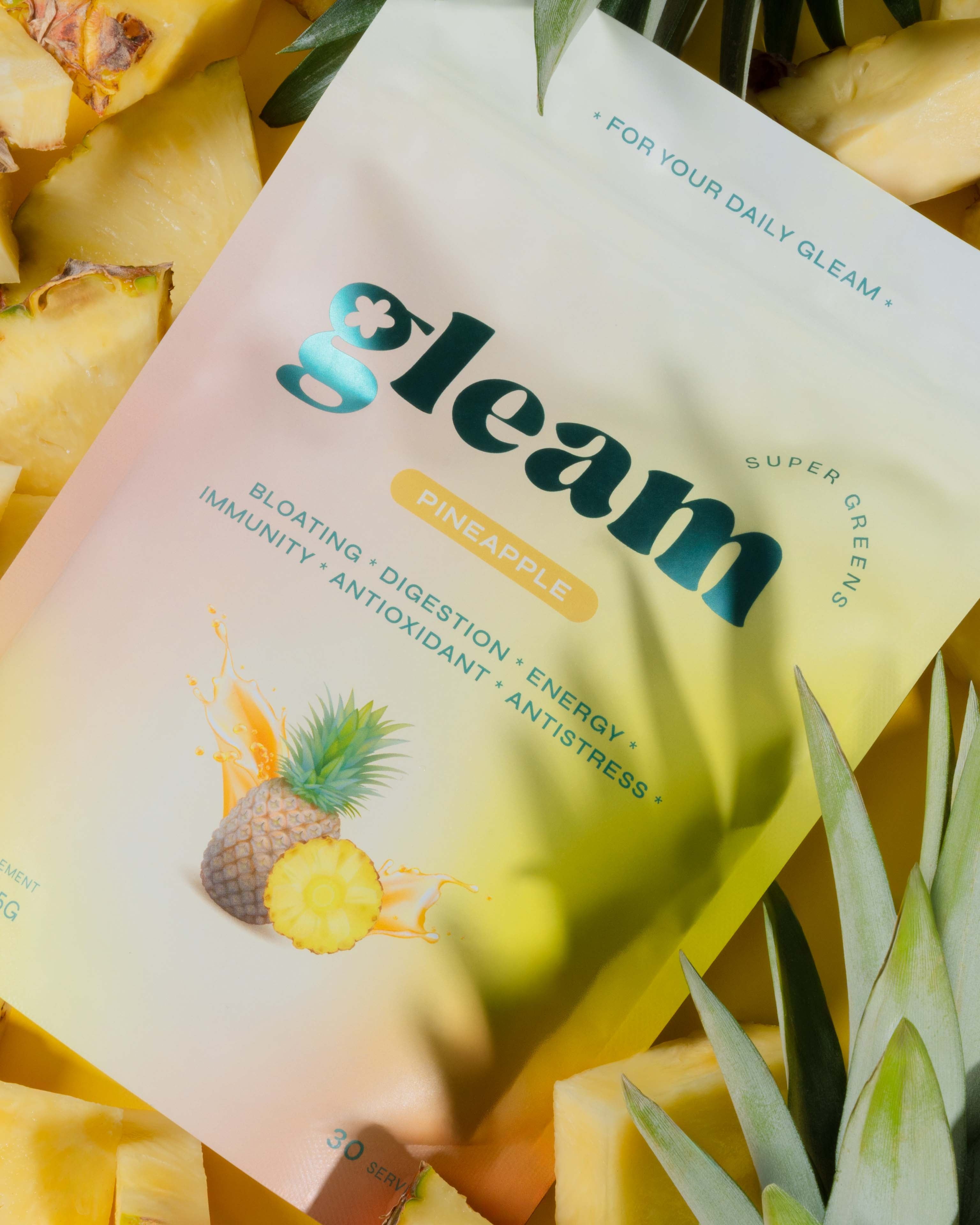 Gleam supergreens zöld por adaptogénekkel a stressztűrés támogatására