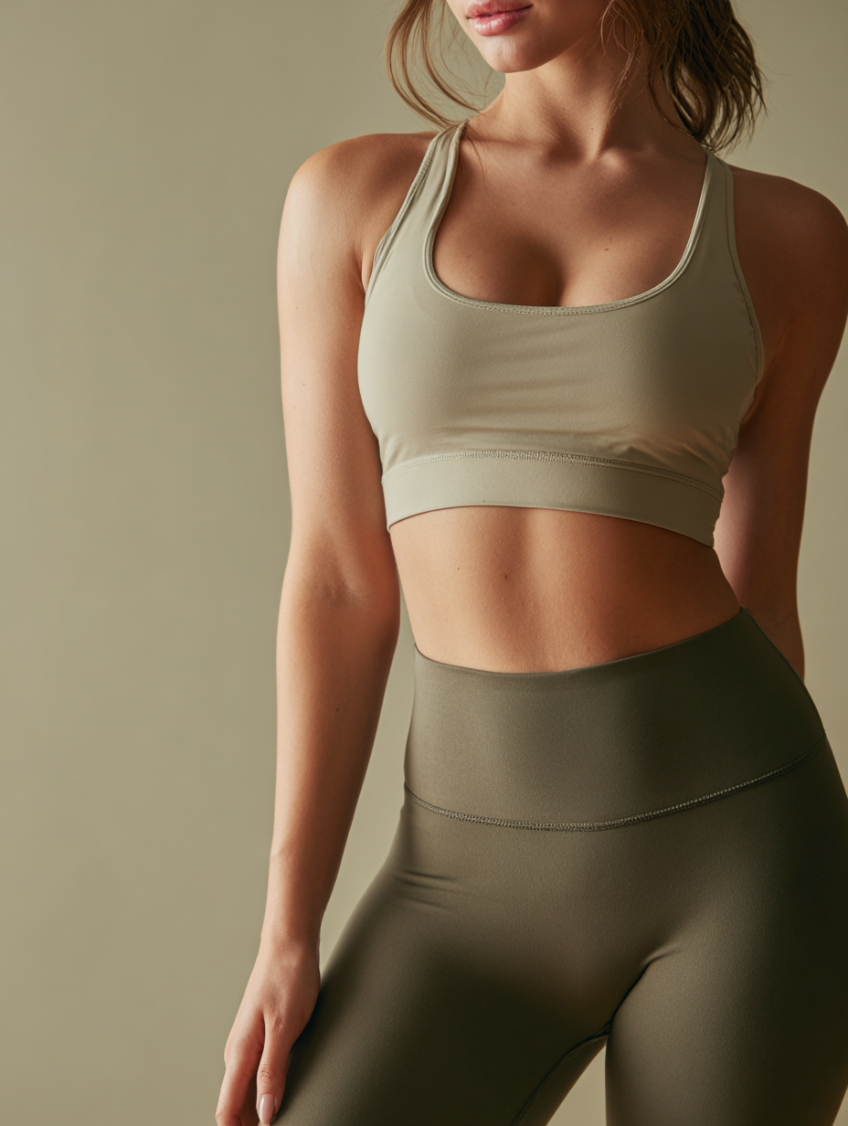 egészségtudatos nő lapos hassal a jobb emésztés és puffadáscsökkentés szimbólumaként